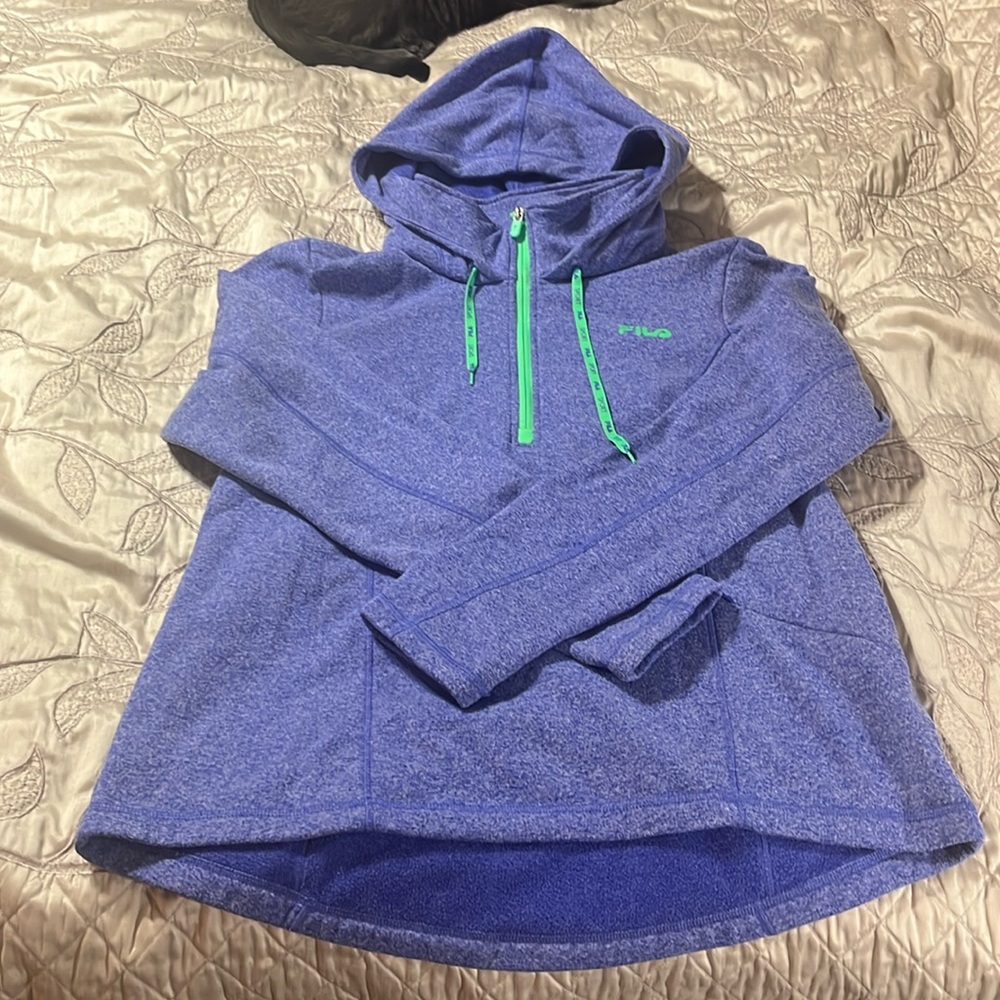 Fila XL Marled purple hooded sweatshirt